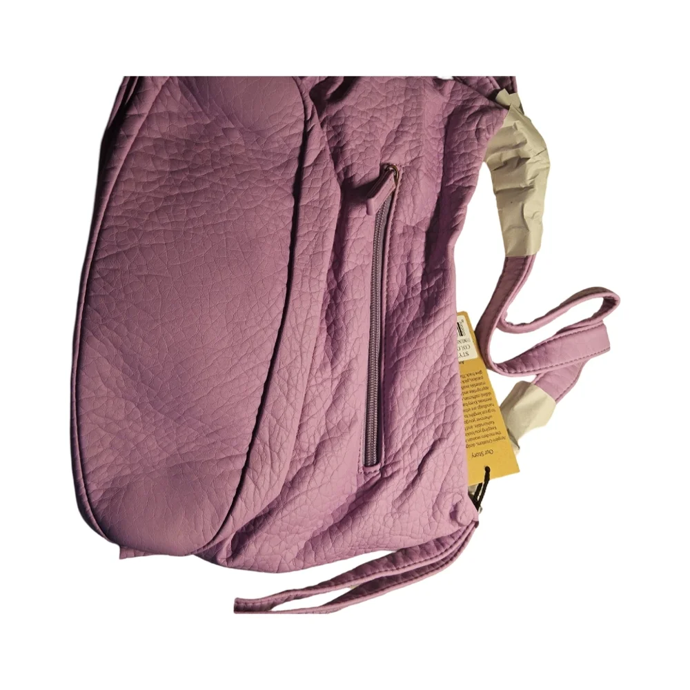 New Convertible crossbody backpack in light purple